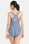 Zelocity Elastane Blended Slip-On Malliot with Removable Pads - Blue Depth — thumbnail 3
